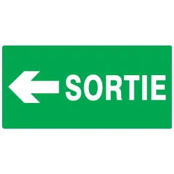 Panneau SORTIE FLECHE A GAUCHE 330X200 Taliaplast 721418 | 721418