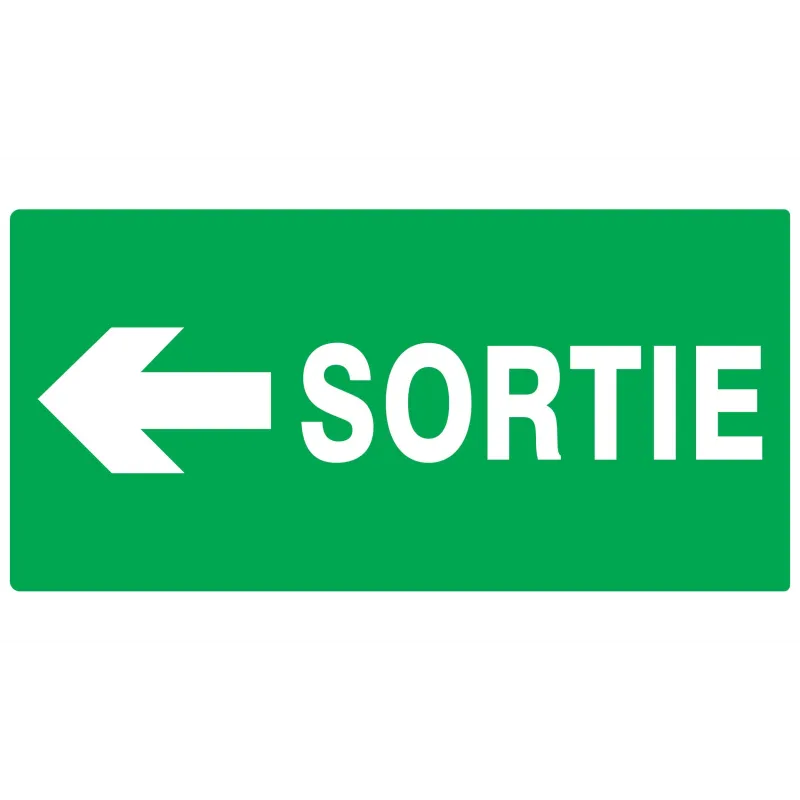 Panneau SORTIE FLECHE A GAUCHE 330X200 Taliaplast 721418 | 721418
