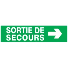 Panneau SORTIE SECOURS FLECHE DROITE N Taliaplast 720415 | 720415