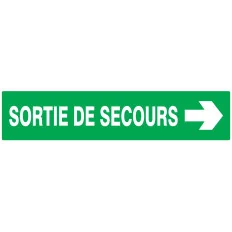Panneau SORTIE SECOURS FLECHE A DROITE Taliaplast 725415 | 725415