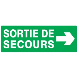 Panneau SORTIE SECOURS FLECHE A DROITE Taliaplast 726414 | 726414