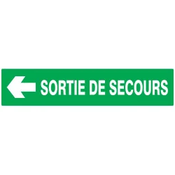 Panneau SORTIE SECOURS FLECHE A GAUCHE Taliaplast 725414 | 725414