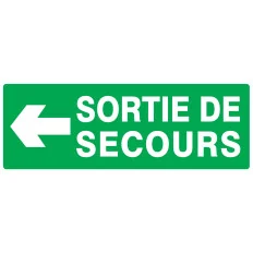 Panneau SORTIE SECOURS FLECHE A GAUCHE Taliaplast 726413 | 726413