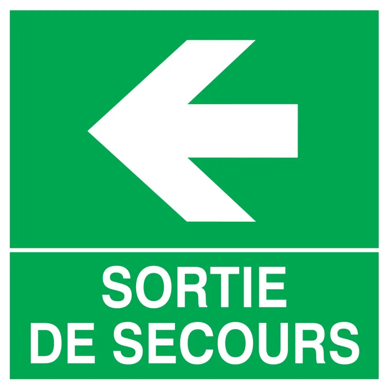Panneau SORT.SECOURS FLECHE A GAUCHE N Taliaplast 728414 | 728414 Panneau SORT.SECOURS FLECHE A GAUCHE N Taliaplast 728414 | 728414