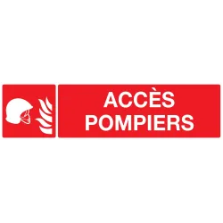 Panneau ACCES POMPIER 200x52 NORMASIGN Taliaplast 720105 | 720105