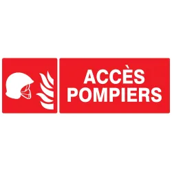 Panneau ACCES POMPIERS 330x120mm Taliaplast 726105 | 726105