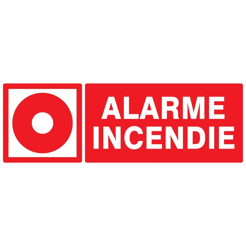 Panneau ALARME INCENDIE 330x120mm Taliaplast 726106 | 726106