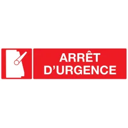 Panneau ARRET D'URGENCE 200x52 NORMASI Taliaplast 720110 | 720110
