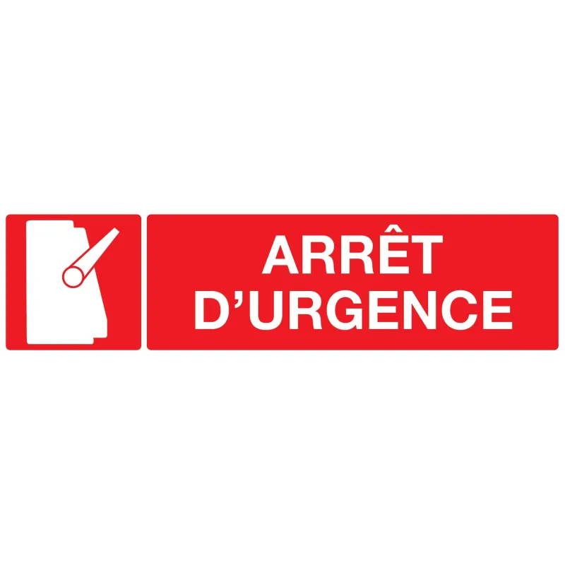 Panneau ARRET D'URGENCE 200x52 NORMASI Taliaplast 720110 | 720110 Panneau ARRET D'URGENCE 200x52 NORMASI Taliaplast 720110 | 720110