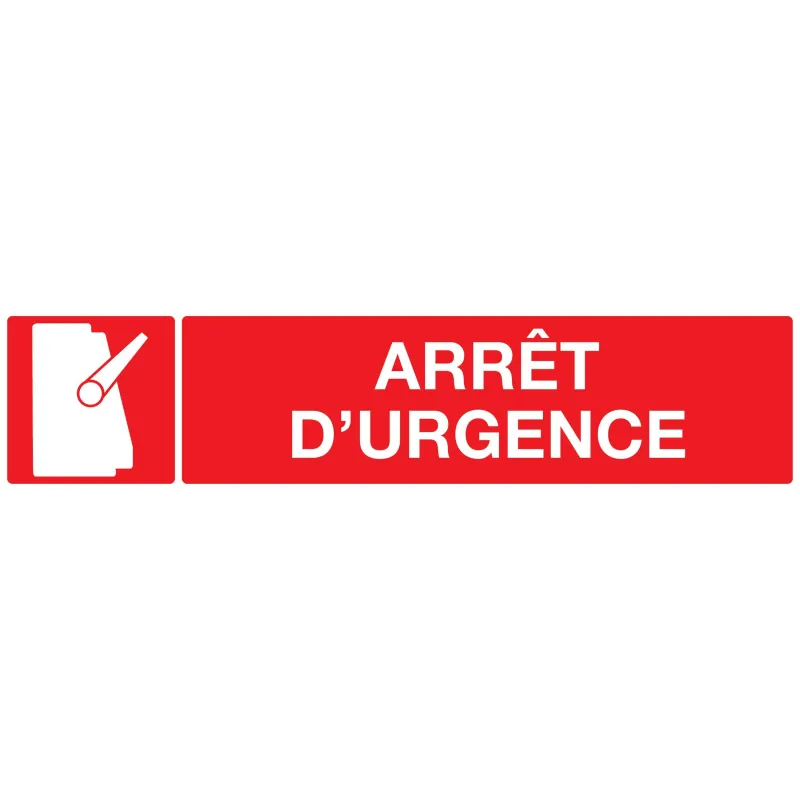 Panneau ARRET D'URGENCE 330X75 NORMASI Taliaplast 725110 | 725110 Panneau ARRET D'URGENCE 330X75 NORMASI Taliaplast 725110 | 725110