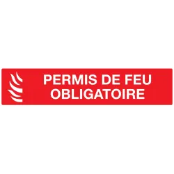Panneau PERMIS DE FEU OBLIGATOIRE 330x Taliaplast 725119 | 725119