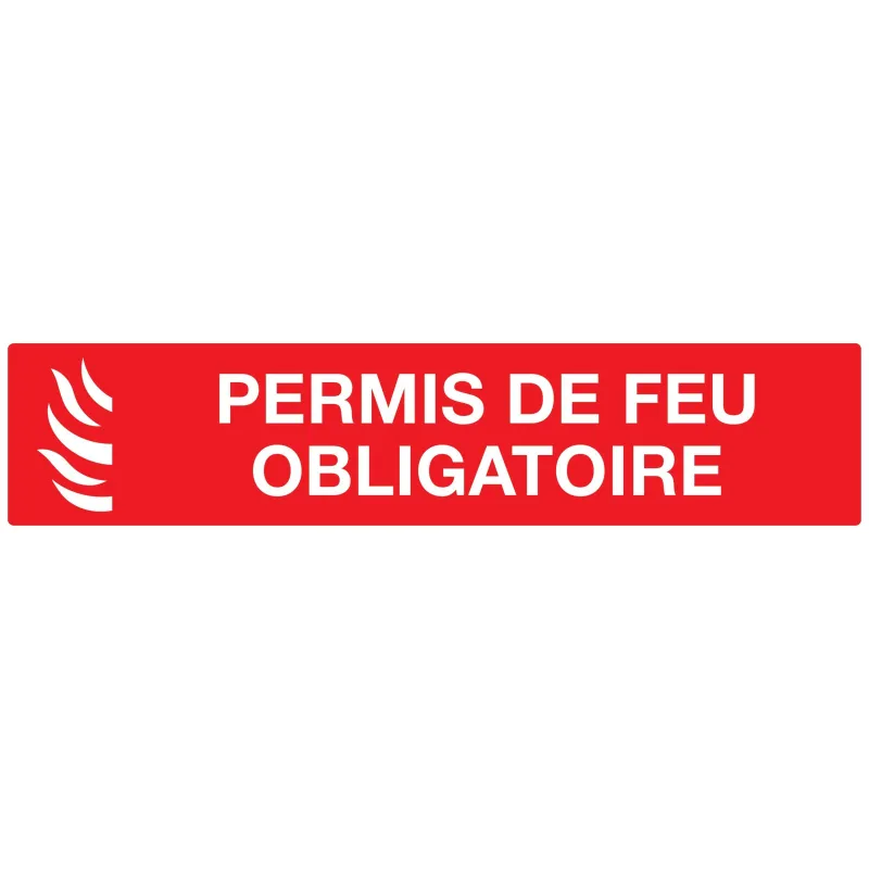 Panneau PERMIS DE FEU OBLIGATOIRE 330x Taliaplast 725119 | 725119 Panneau PERMIS DE FEU OBLIGATOIRE 330x Taliaplast 725119 | 725119