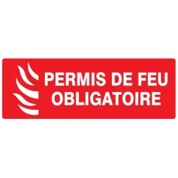 Panneau PERMIS DE FEU OBLIGATOIRE NORM Taliaplast 726119 | 726119