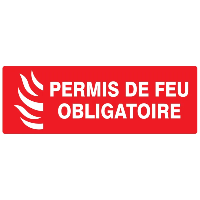 Panneau PERMIS DE FEU OBLIGATOIRE NORM Taliaplast 726119 | 726119 Panneau PERMIS DE FEU OBLIGATOIRE NORM Taliaplast 726119 | 726119