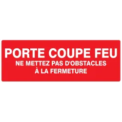 Panneau PORTE COUPE FEU(+texte)330x120 Taliaplast 726121 | 726121