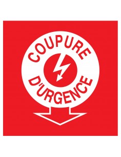 Panneau COUPURE ELECTRICITE D'URGENCE Taliaplast 728110