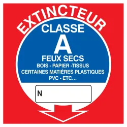 Panneau EXTINCTEUR CLASSE A 200x200mm Taliaplast 728114 | 728114