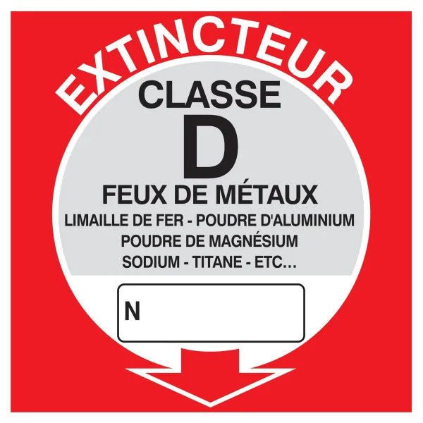 Panneau EXTINCTEUR CLASSE D 200x200mm Taliaplast 728119 | 728119 Panneau EXTINCTEUR CLASSE D 200x200mm Taliaplast 728119 | 728119