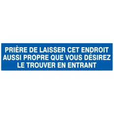 PRIERE LAISSER ENDROIT PROPRE Taliaplast 720641 | 720641