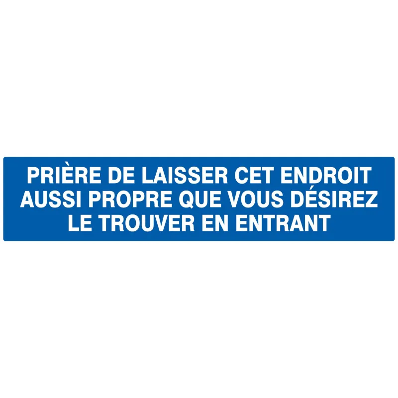 PRIER.LAISSEZ ENDROIT PROPRE N Taliaplast 725641 | 725641 PRIER.LAISSEZ ENDROIT PROPRE N Taliaplast 725641 | 725641
