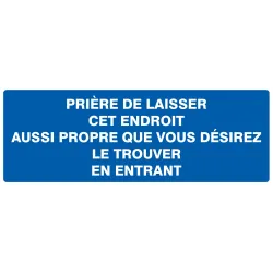 PRIERE LAISSEZ ENDROIT PROPRE Taliaplast 726641 | 726641