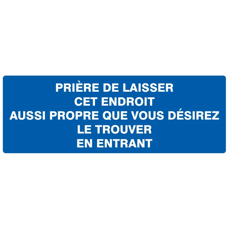 PRIERE LAISSEZ ENDROIT PROPRE Taliaplast 726641 | 726641 PRIERE LAISSEZ ENDROIT PROPRE Taliaplast 726641 | 726641