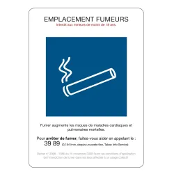 Panneau EMPLACEMENT FUMEURS 150x210 NO Taliaplast 729003 | 729003