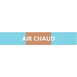 Panneau AIR CHAUD 222X37 MARQUAGE TUYA Taliaplast 731304 | 731304