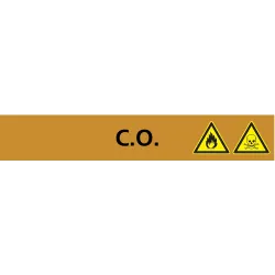 Panneau CO 222X37 MARQUAGE TUYAUTERIE Taliaplast 731514 | 731514
