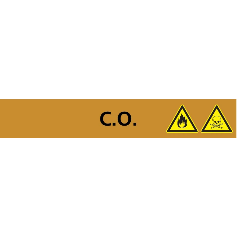 Panneau CO 222X37 MARQUAGE TUYAUTERIE Taliaplast 731514 | 731514 Panneau CO 222X37 MARQUAGE TUYAUTERIE Taliaplast 731514 | 731514