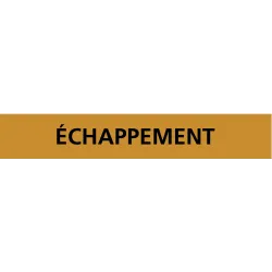 Panneau ECHAPPEMENT 156X26 MARQUAGE TU Taliaplast 732518 | 732518
