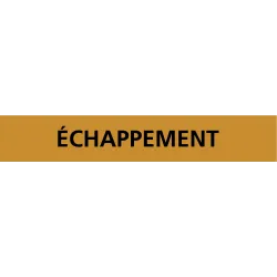 Panneau ECHAPPEMENT 312X52 MARQUAGE TU Taliaplast 730518 | 730518