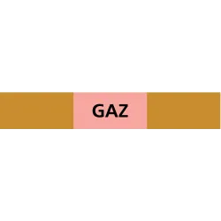 Panneau GAZ 222X37 MARQUAGE TUYAUTERIE Taliaplast 731521 | 731521