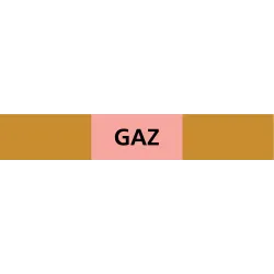 Panneau GAZ 312X52 MARQUAGE TUYAUTERIE Taliaplast 730521 | 730521