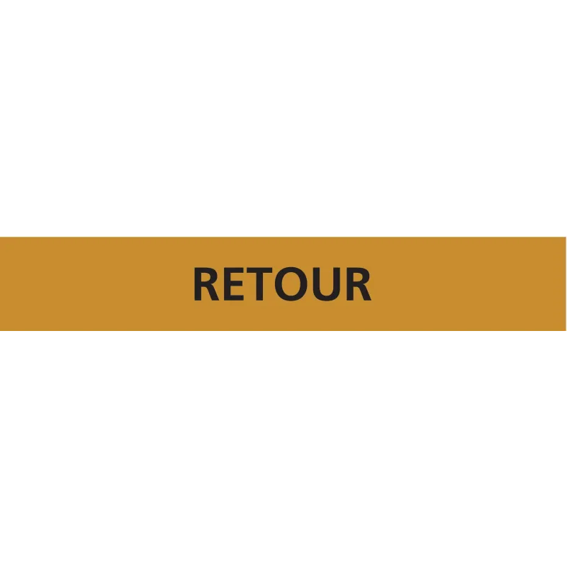 Panneau RETOUR 156X26 MARQUAGE TUYAUTE Taliaplast 732545 | 732545 Panneau RETOUR 156X26 MARQUAGE TUYAUTE Taliaplast 732545 | 732545