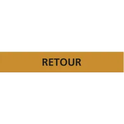 Panneau RETOUR 222X37 MARQUAGE TUYAUTE Taliaplast 731545 | 731545