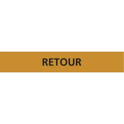 Panneau RETOUR 312X52 MARQUAGE TUYAUTE Taliaplast 730545 | 730545