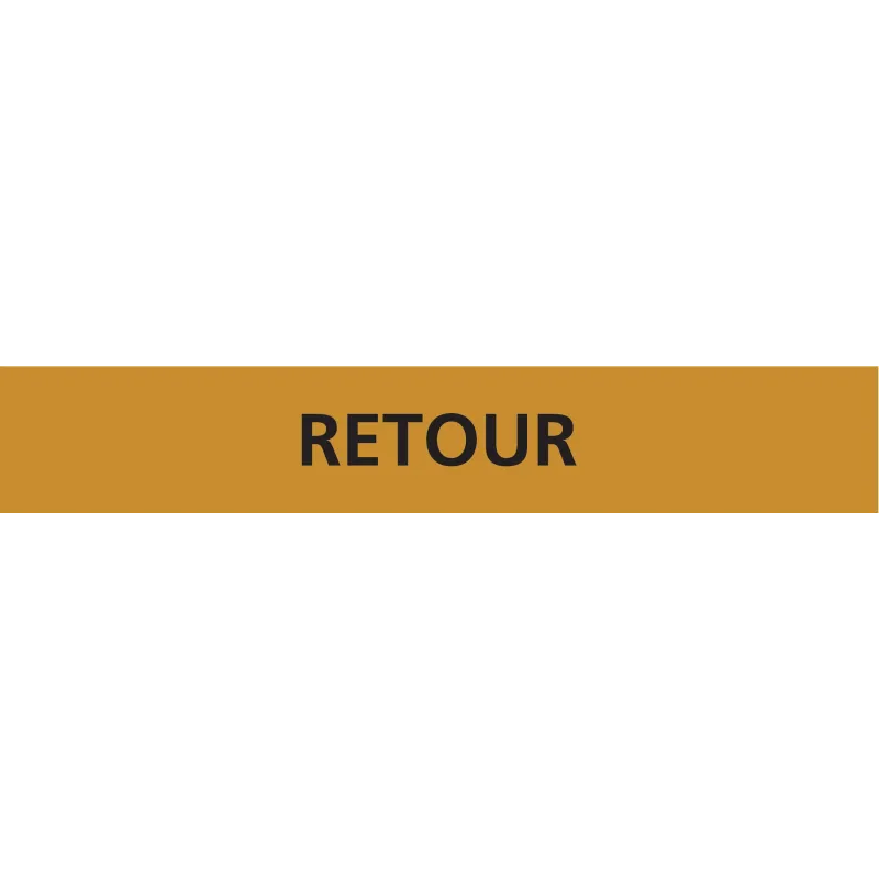 Panneau RETOUR 312X52 MARQUAGE TUYAUTE Taliaplast 730545 | 730545 Panneau RETOUR 312X52 MARQUAGE TUYAUTE Taliaplast 730545 | 730545