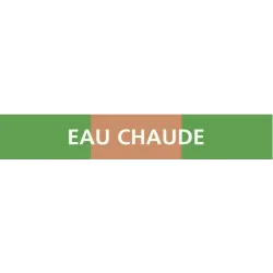 Panneau EAU CHAUDE 156X26 MARQUAGE TUY Taliaplast 732116 | 732116