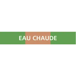 Panneau EAU CHAUDE 222X37 MARQUAGE TUY Taliaplast 731116 | 731116