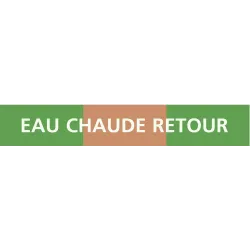 Panneau EAU CHAUDE RETOUR 156X26 MARQU Taliaplast 732126 | 732126