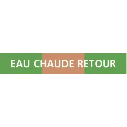 Panneau EAU CHAUDE RETOUR 222X37 MARQU Taliaplast 731126 | 731126
