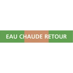Panneau EAU CHAUDE RETOUR 312x52mm (10 Taliaplast 730126 | 730126