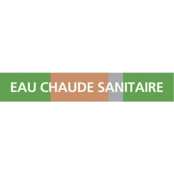 Panneau EAU CHAUDE SANIT. 222X37 MARQU Taliaplast 731127 | 731127