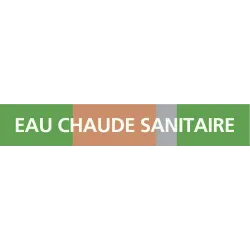 Panneau EAU CHAUDE SANITAIRE 312x52mm Taliaplast 730127 | 730127