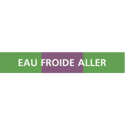 Panneau EAU FROIDE ALLER 222x37mm (20 Taliaplast 731167 | 731167