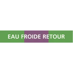 Panneau EAU FROIDE RETOUR 222x37mm (20 Taliaplast 731170 | 731170