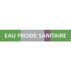 Panneau EAU FROIDE SANITAIRE 156x26mm Taliaplast 732171 | 732171