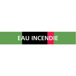 Panneau EAU INCENDIE 222x37mm (20 ADHE Taliaplast 731814 | 731814