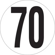 Panneau VITESSE LIMITEE A 70 KM/H PS C Taliaplast 628211 | 628211